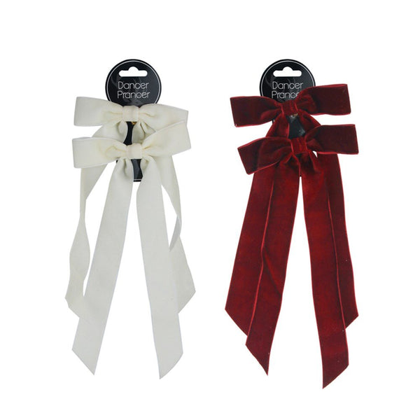 Assorted Burgundy & Ivory Velvet Bows - Everything Party