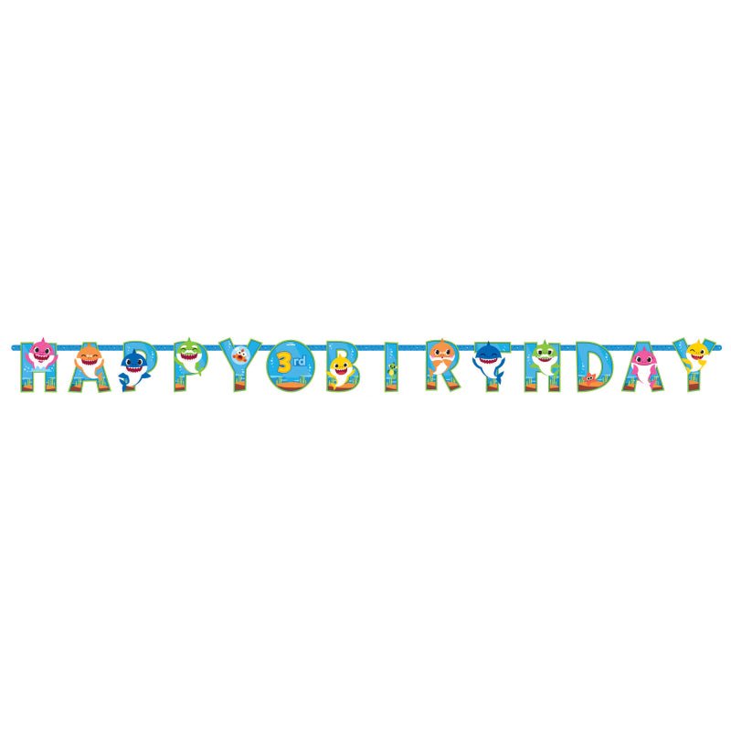 Baby Shark Jumbo Happy Birthday Add-An-Age Letter Banner – Everything Party