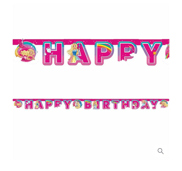 Barbie Dreamtopia Happy Birthday Joint Banner - Everything Party