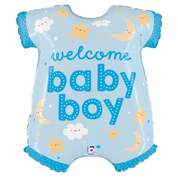 Betallic Baby Boy Onesie Shape Foil Balloon 66cm - Everything Party
