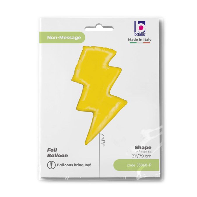 Betallic Lightning Bolt Foil Balloon – 79cm - Everything Party