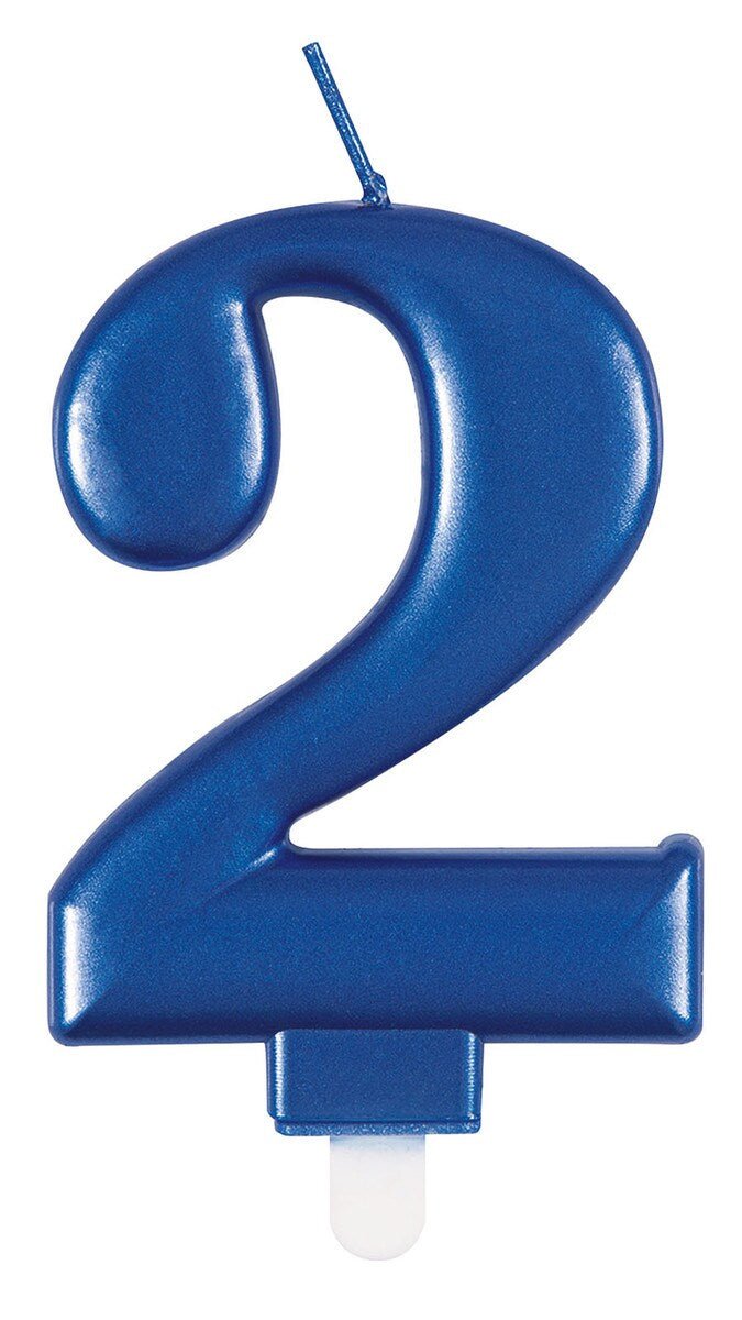 Birthday Candle Single Number - Metallic Blue - Everything Party