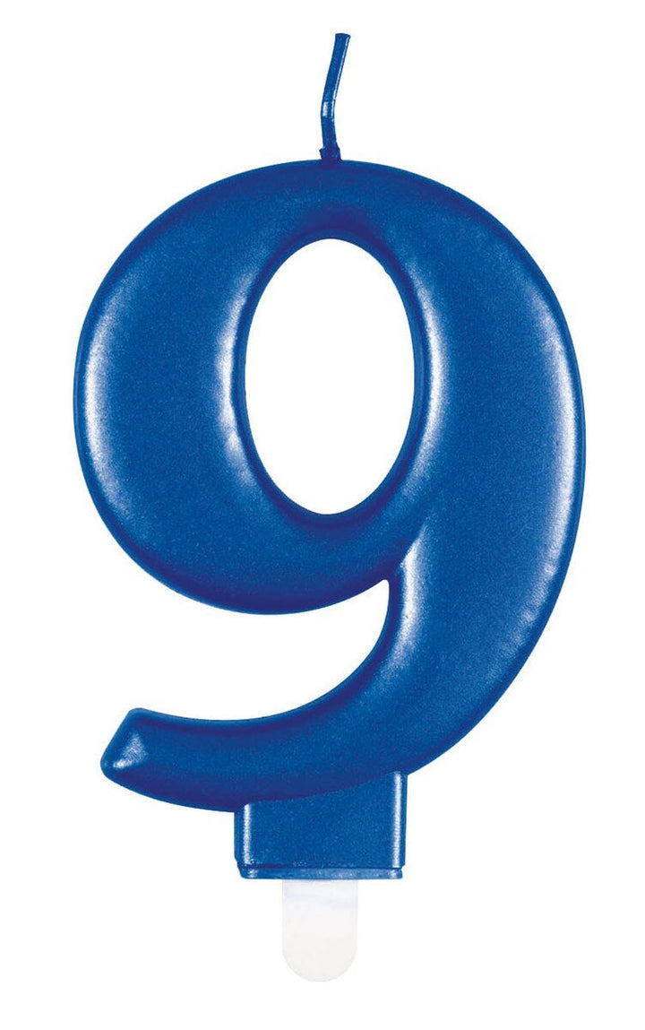 Birthday Candle Single Number - Metallic Blue - Everything Party