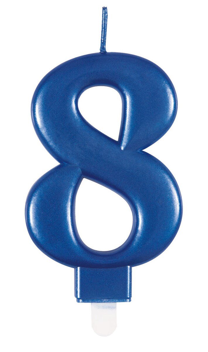 Birthday Candle Single Number - Metallic Blue - Everything Party