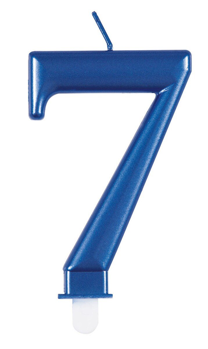 Birthday Candle Single Number - Metallic Blue - Everything Party