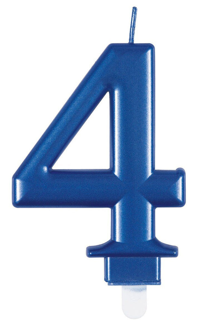 Birthday Candle Single Number - Metallic Blue - Everything Party