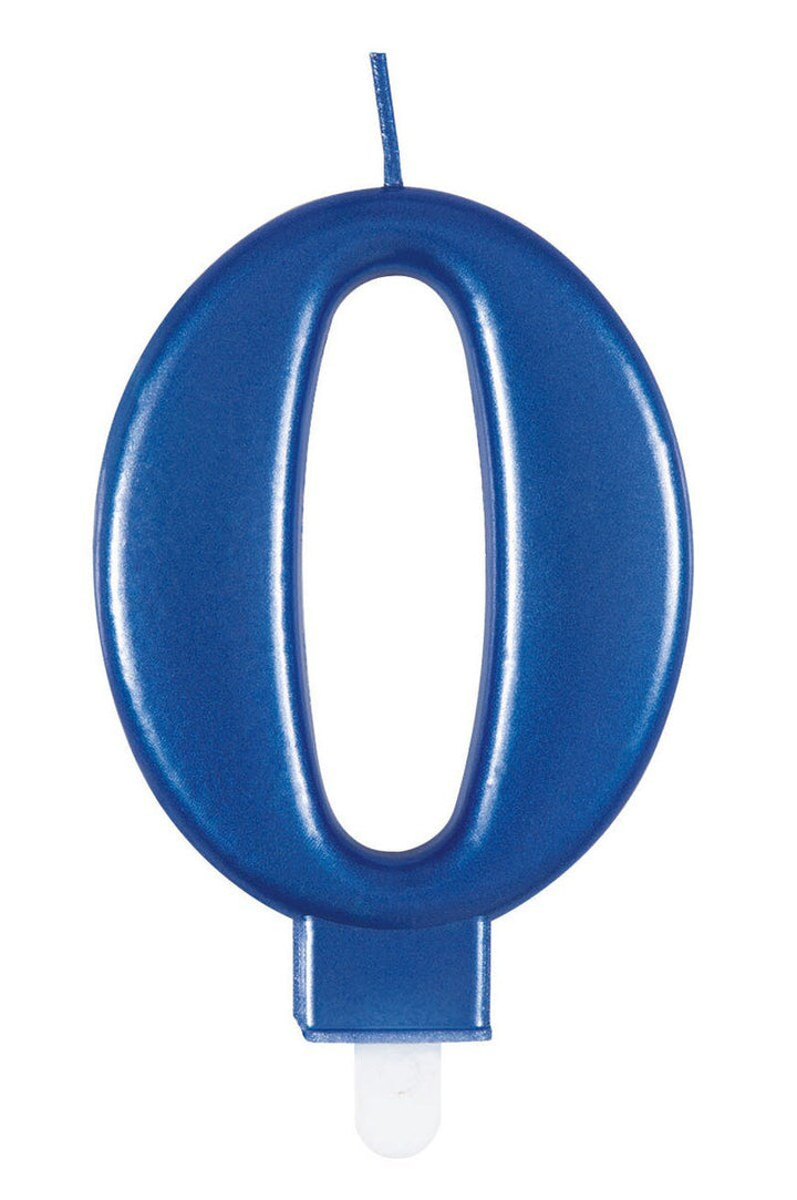 Birthday Candle Single Number - Metallic Blue - Everything Party