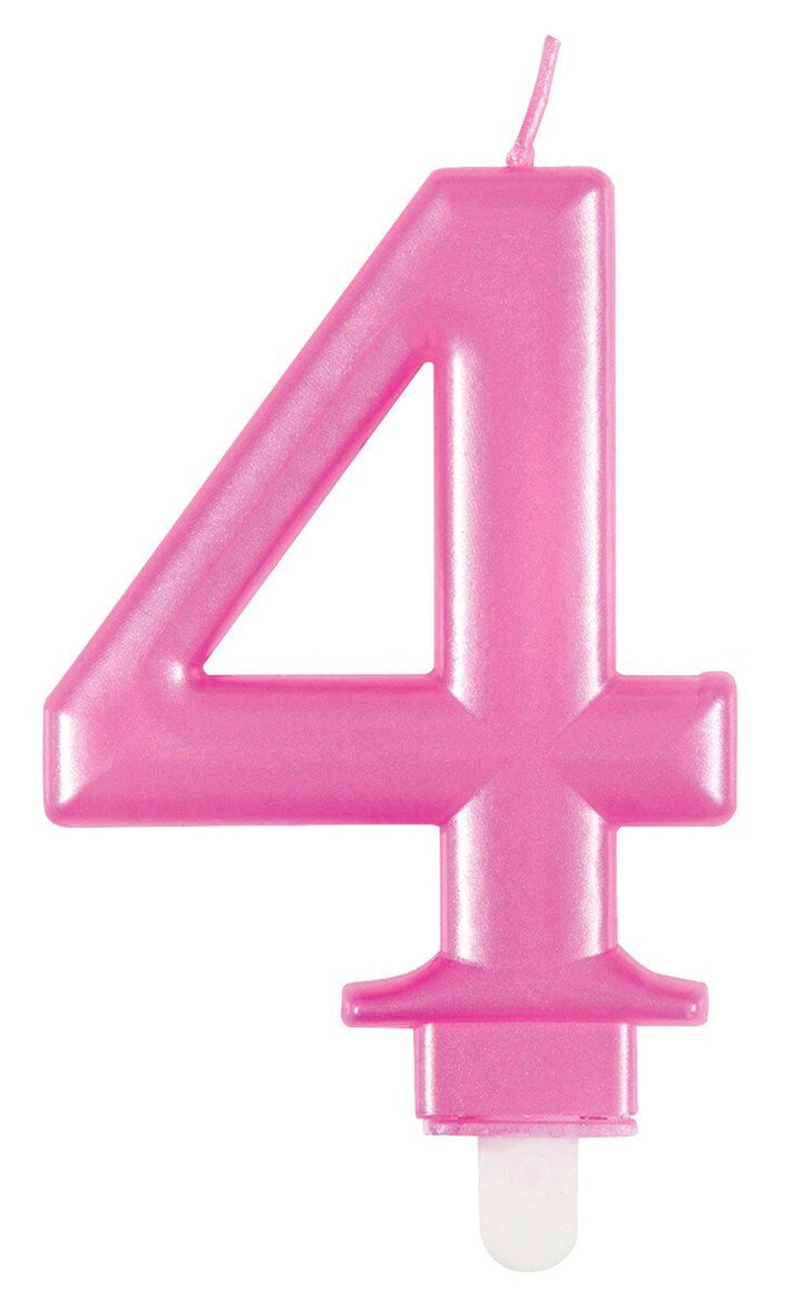 Birthday Candle Single Number - Metallic Pink - Everything Party