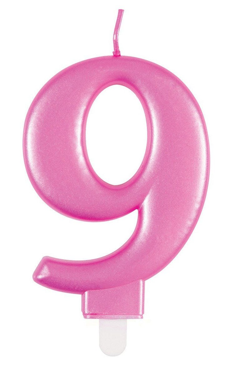 Birthday Candle Single Number - Metallic Pink - Everything Party