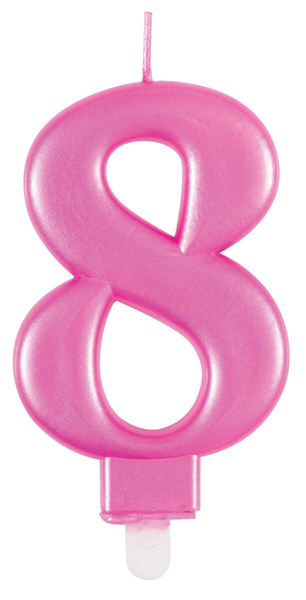 Birthday Candle Single Number - Metallic Pink - Everything Party