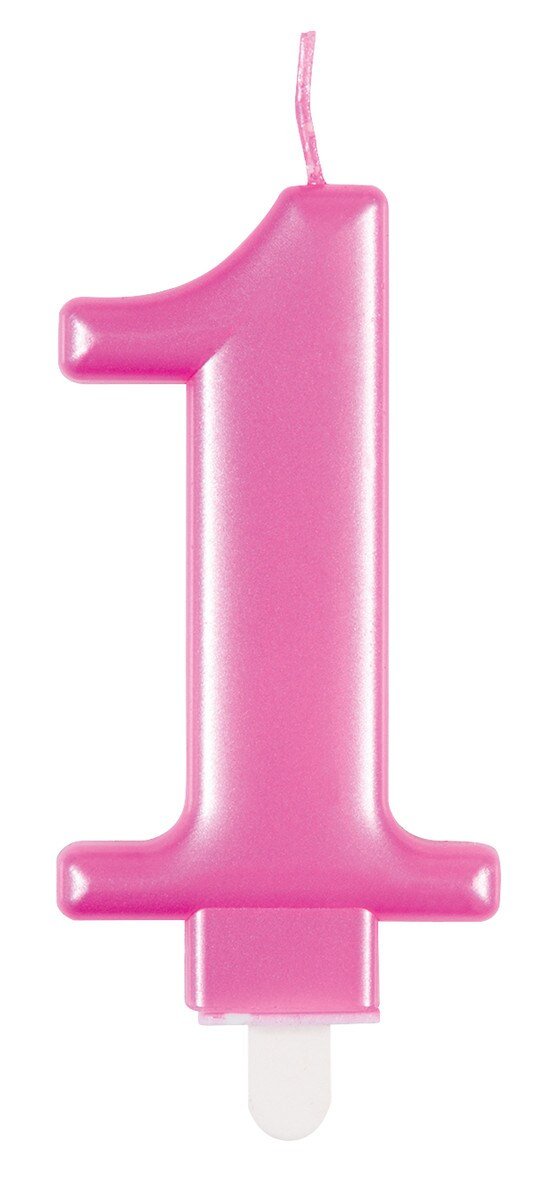 Birthday Candle Single Number - Metallic Pink - Everything Party