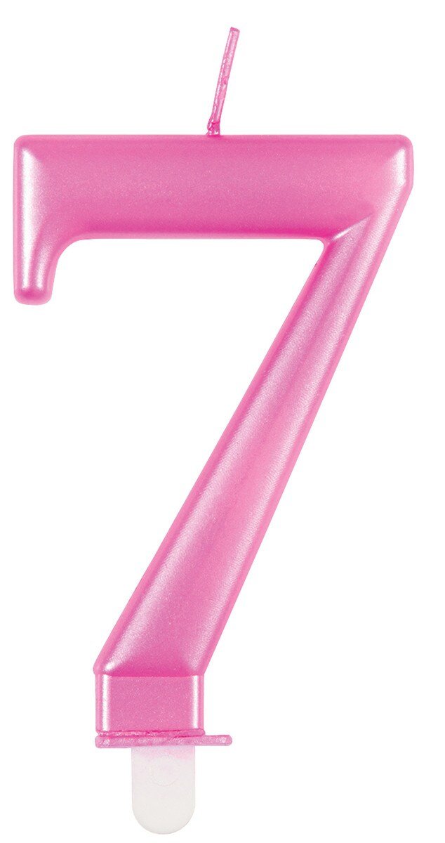 Birthday Candle Single Number - Metallic Pink - Everything Party