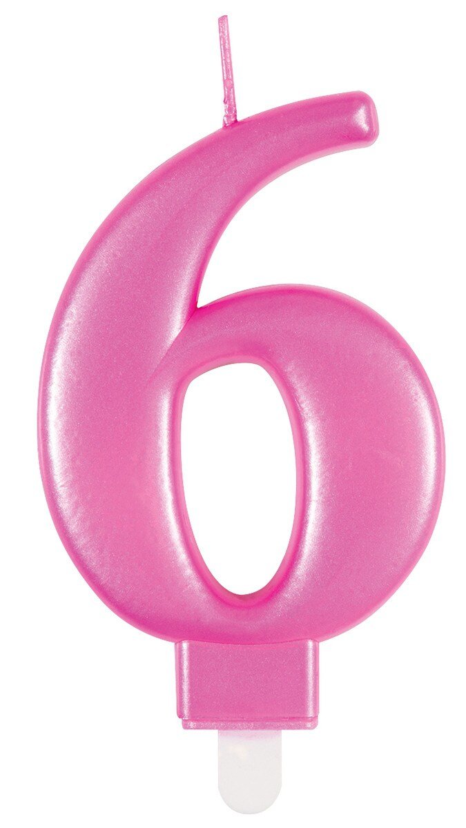 Birthday Candle Single Number - Metallic Pink - Everything Party