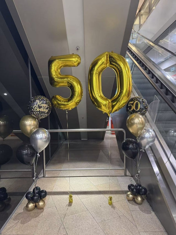 Birthday Number Shape Foil Helium Balloon Bouquet - Everything Party