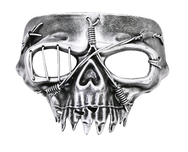 Casper Silver Skull Face Mask - Everything Party