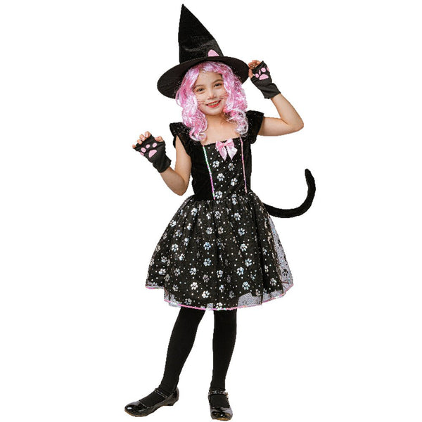 Children Cat Witch Girl Costume - Everything Party