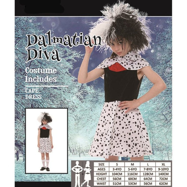 Children Dalmatian Diva Girl Costume - Everything Party