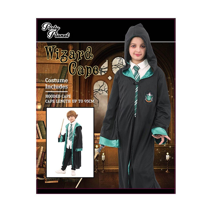 Children Wizard Harry Potter Style Unisex Costume - Green Slytherin House - Everything Party