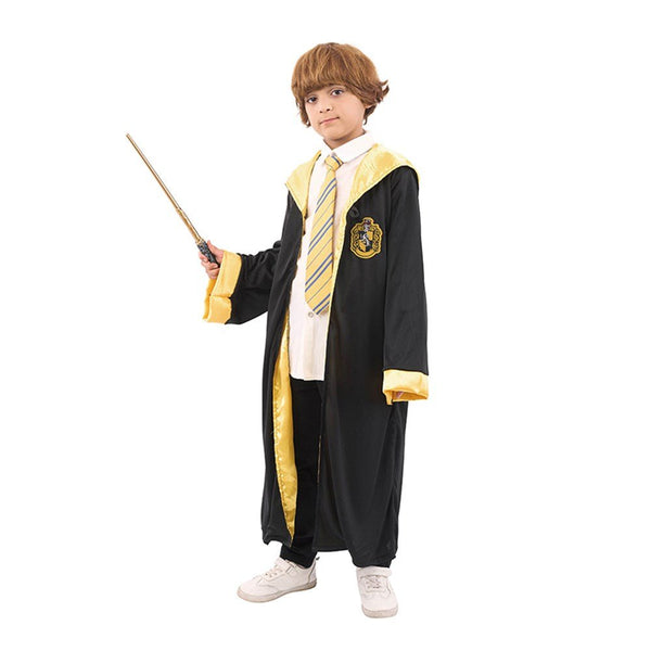 Children Wizard Harry Potter Style Unisex Costume - Yellow Hufflepuff House - Everything Party