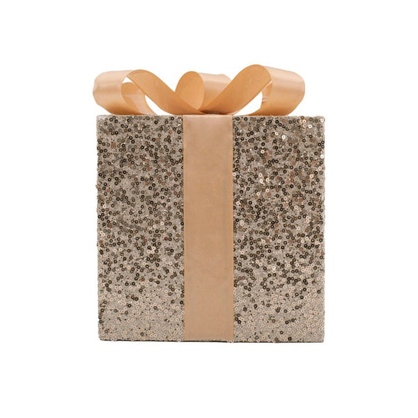Christmas Decoration Champagne Glitter Gift Box - Everything Party