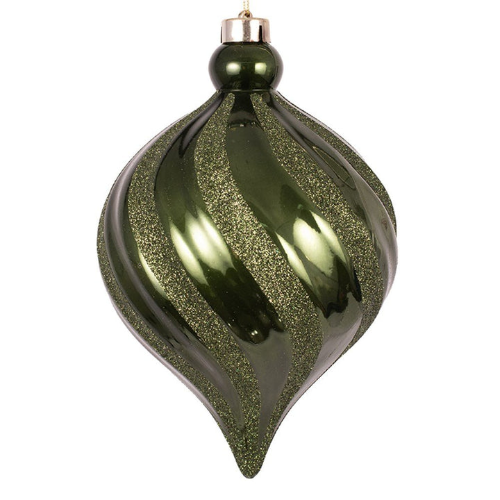 Christmas Ornament Large Sage Green Finial Bauble 24cm Tree Decoration - Everything Party