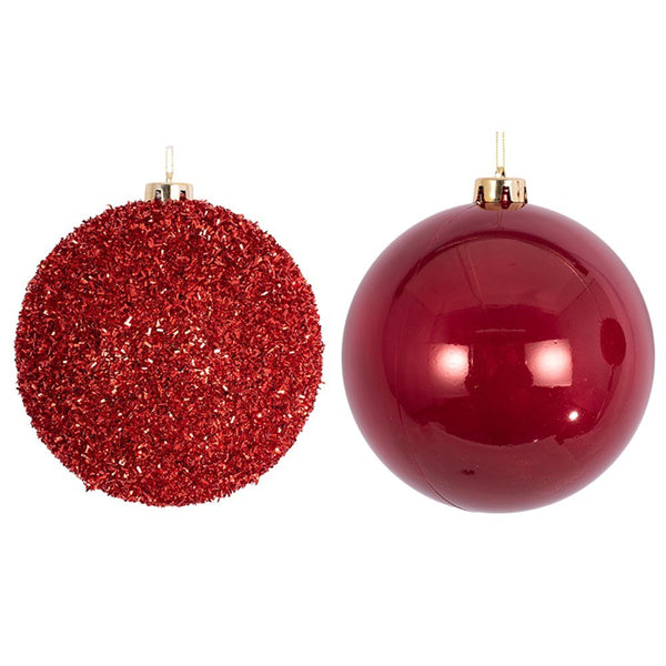 Christmas Ornament Red Bauble 15cm Tree Decoration - Everything Party