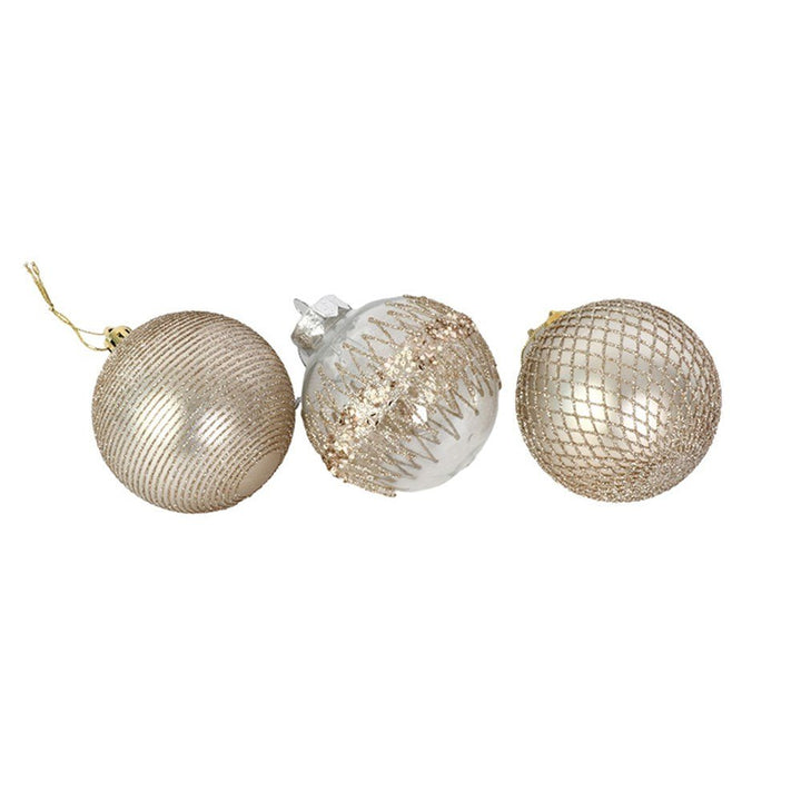 Christmas Ornament Taupe Shatterproof Bauble Tree Decoration - Everything Party