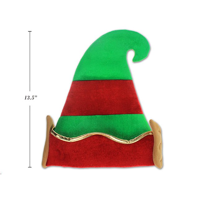 Christmas Plush Elf Hat with Gold Trim - Everything Party