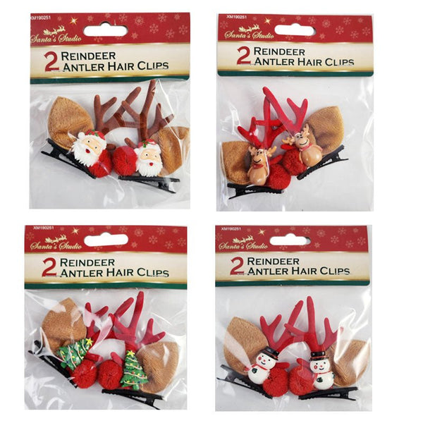 Christmas Reindeer Antler Hair Clips - Everything Party