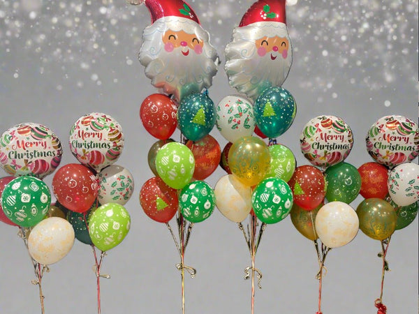 Christmas Santa Foil Balloon Bouquet - Everything Party