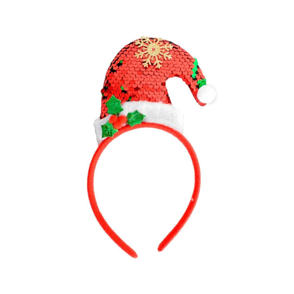 Christmas Sequin Santa Hat Headband - Everything Party