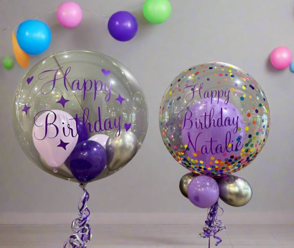 Customised Birthday Gumball Bubble Balloon and Double Bubble Balloon set - Everything Party