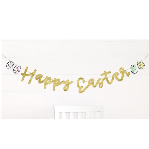 Dainty Easter Happy Easter Foil Banner - Everything Party