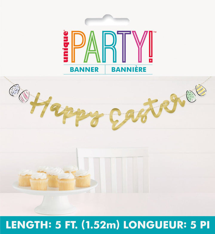 Dainty Easter Happy Easter Foil Banner - Everything Party