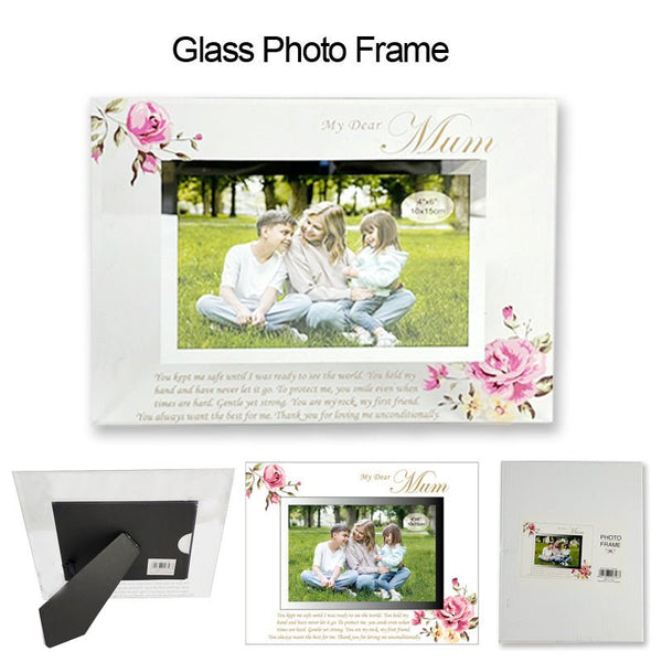 Dear Mum Glass Photo Frame - 4”x6” (19.2 x 21.4cm) - Everything Party