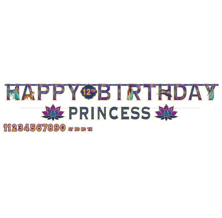 Disney Aladdin Jumbo Happy Birthday Add An Age Letter Banner - Everything Party