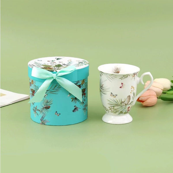 Elegant Botanical Ceramic Mug with Gift Box – Perfect for Mother’s Day Gift - Everything Party