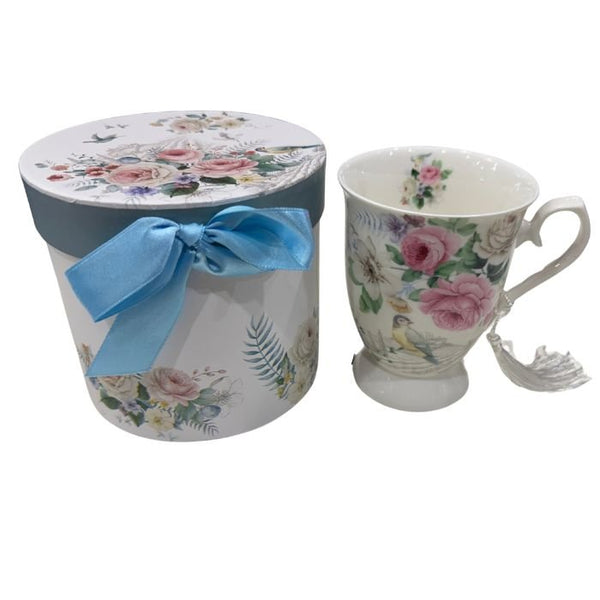 Floral Hummingbird Ceramic Mug with Gift Box – Perfect Mother’s Day Gift - Everything Party