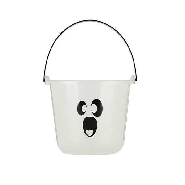 Glow in the Dark Ghost Face Trick or Treat Loot Bucket - Everything Party