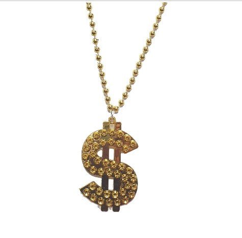 Gold Dollar Sign Necklace - Everything Party