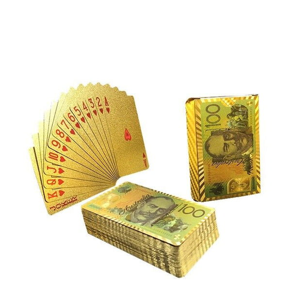 Gold Foil Australia $100 Playing Cards - Everything Party