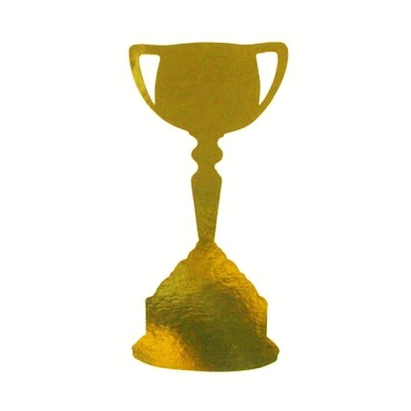 Gold Foil Trophy Cutout – 30cm Melbourne Cup Party Decoration - Everything Party