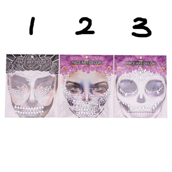 Halloween Face Jewels Stickers - Everything Party