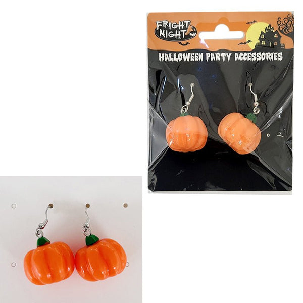 Halloween Pumpkin Earrings – Fright Night Party Accessory - Everything Party