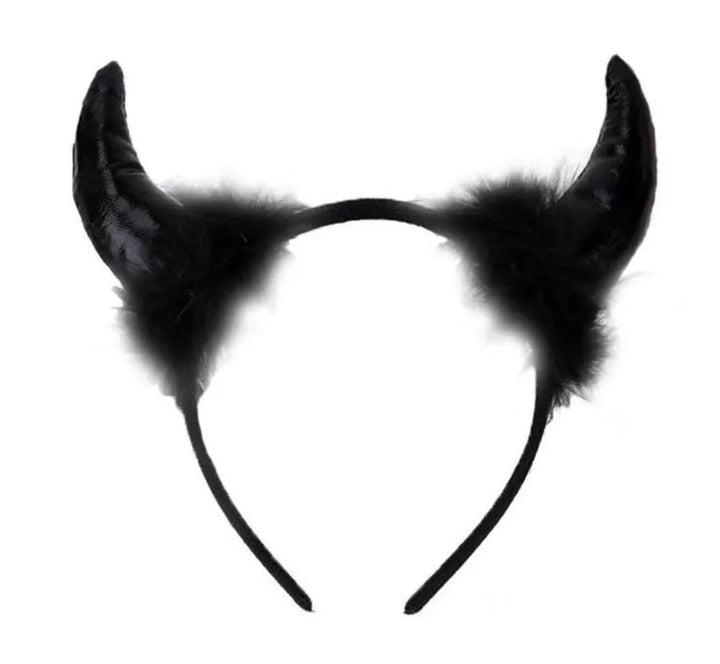 Halloween Red & Black Long Devil Horn Headband - Everything Party