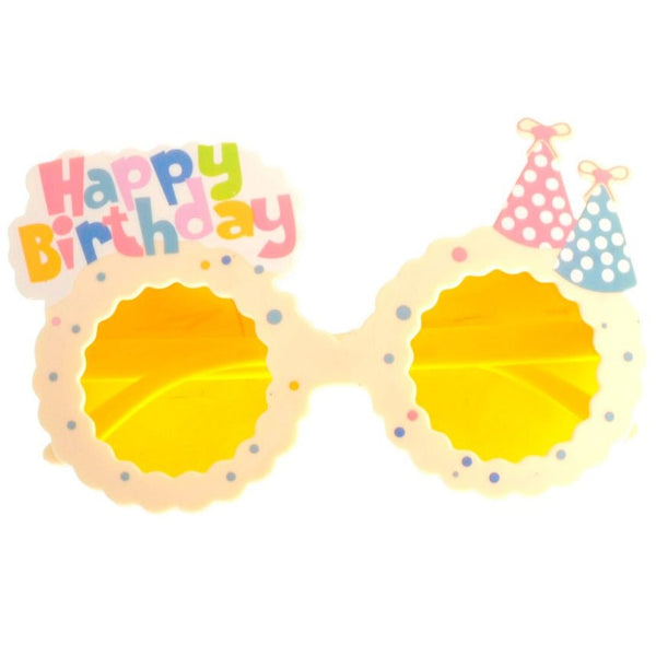 Happy Birthday Party Glasses with Pastel Hats - Everything Party