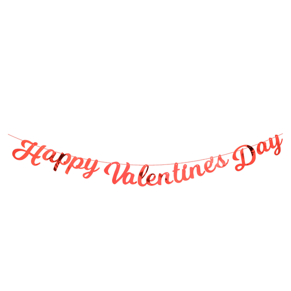 “Happy Valentine’s Day” Red Foil Banner - Everything Party