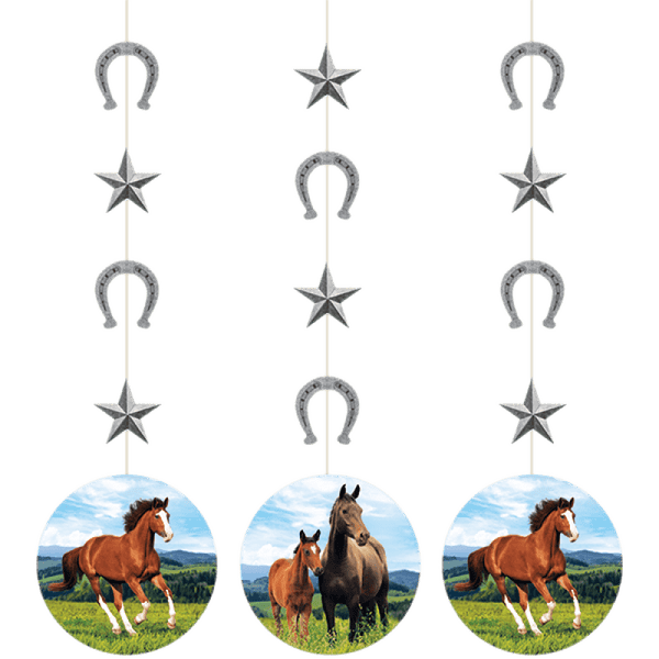 Horse & Pony Hanging String Cutouts – 57cm Party Decoration - Everything Party