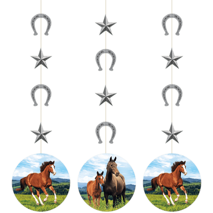 Horse & Pony Hanging String Cutouts – 57cm Party Decoration - Everything Party