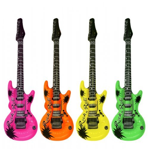 Inflatable Guitar Neon Colour 106cm - Everything Party